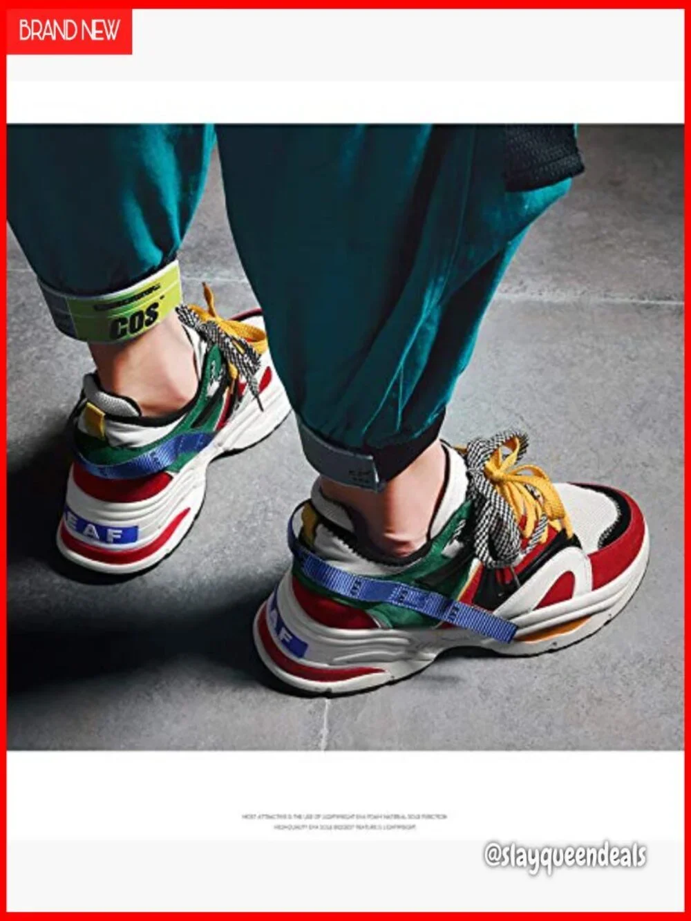 Retro Color Block Sneakers, Athletic Shoes for Walking Running Casual Wear